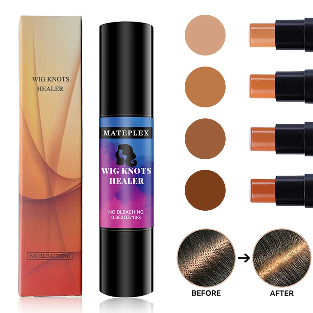 Lace Tint Stick For Frontal Toupee Wig Knots Healer With Brush