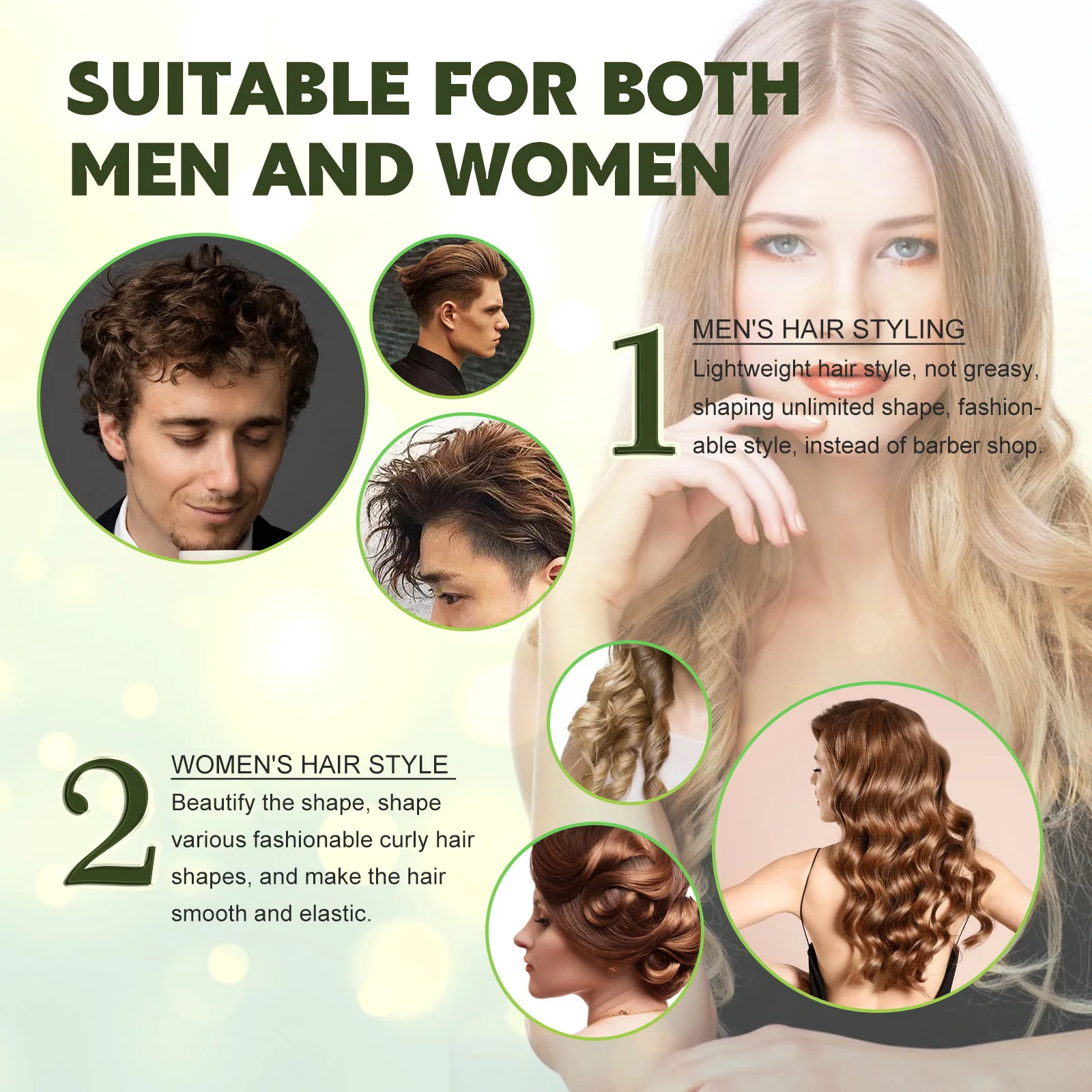 Бигуди Curling Hair Mousse Curl Booster Defining Spray Hair Curling Enhancer Moisturizing Styling Serum Nourishing Mousse