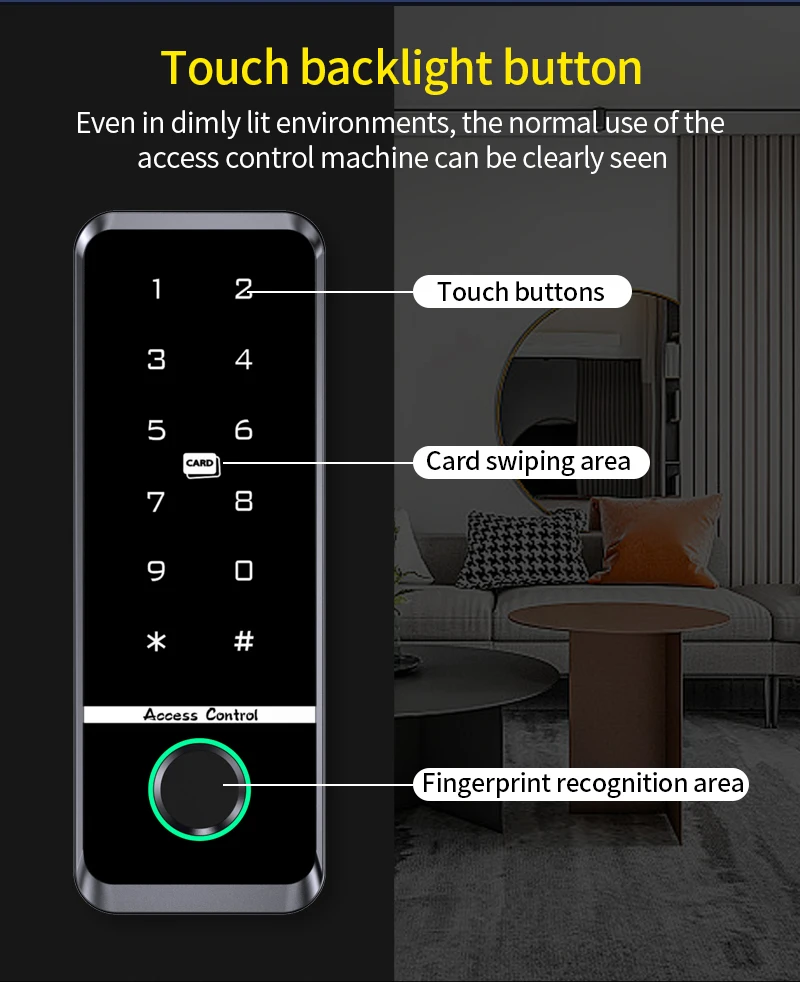 WiFi Tuya Fingerprint Access Controller Outdoor Waterproof Standalone RFID Keypa