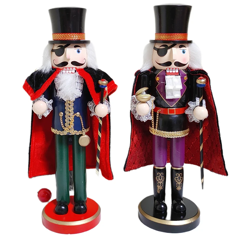 

40cm Wooden Nutcracker Soldier Figurines Ornaments Creative Nutcracker Puppet Desktop Crafts Kids Gift Christmas Home Decoration