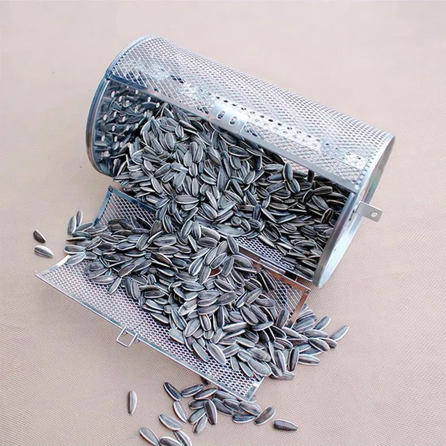 Grill Grillező Kosár Chip Tálca Hálóhenger Rozsdamentes Acél Tábortűz Rács Piknik Edények Kemping Bbq Állvány - Image 4
