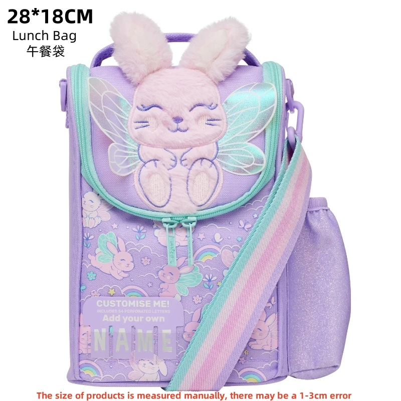 thumbnail image 1 of Mochila escolar australiana genuina Smiggle con forma de conejo ángel morado, mochila mediana para niños, taza de agua, estuche retráctil para bolígrafos, regalo para estudiantes, 1 of 5