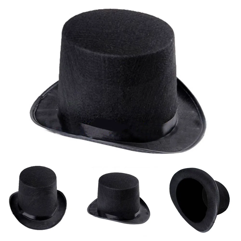 Cosplay Hat Cosplay Prop Accessories Magician Hat for Kids and Adults Christmas Costume Top Hat Polyester Fabric Prop for Dress Up Steampunk Coachman Theme