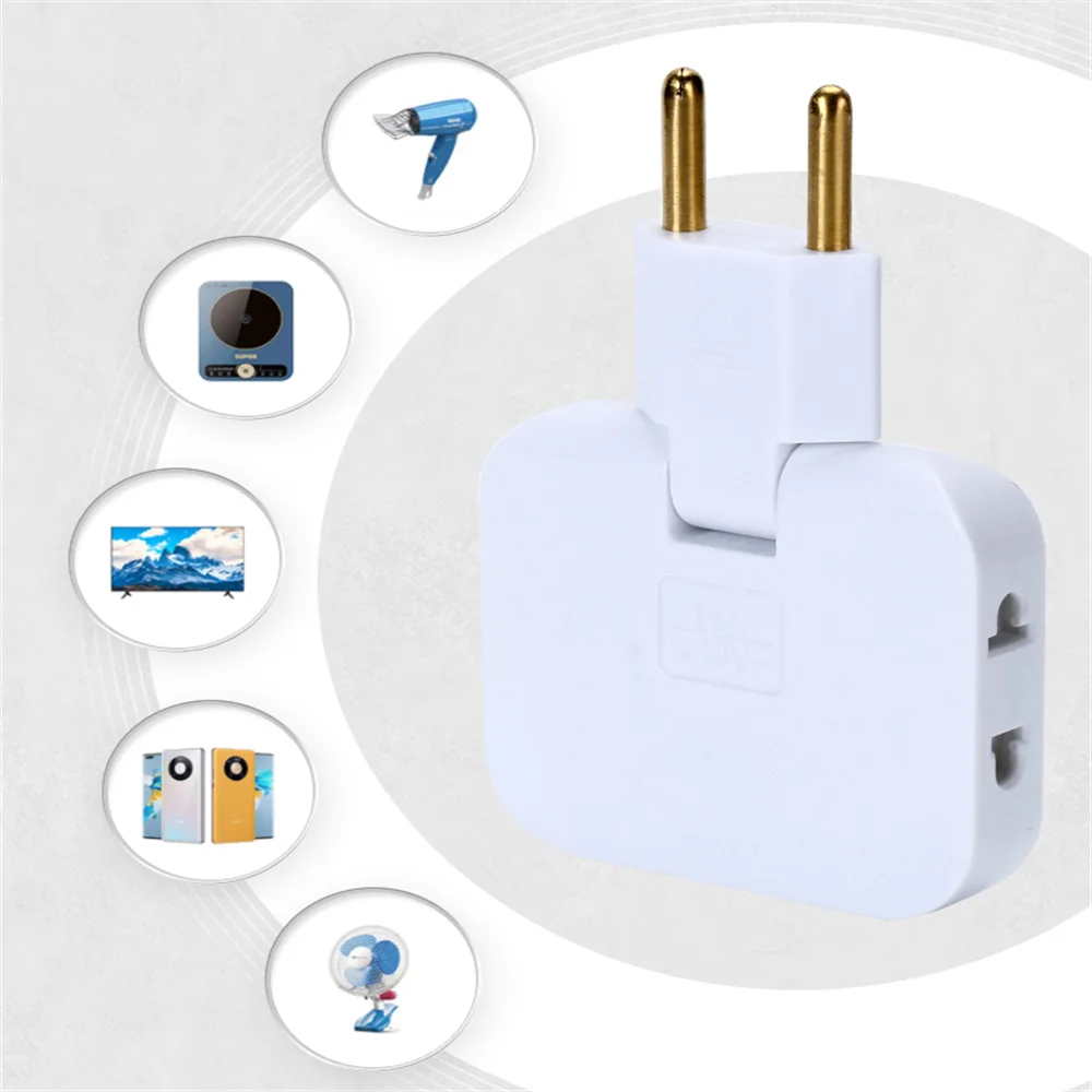 Power strip EU Plug 3 AC Outlet Power Strip Multiprise 1 Convert 3 Extension Electrical Socket 180&deg; Rotating Fulfillment Socket AC Adapter