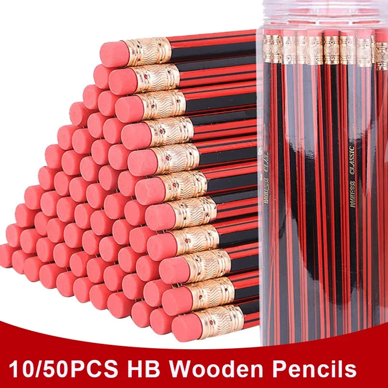 Wooden Lead Pencils With Eraser 1