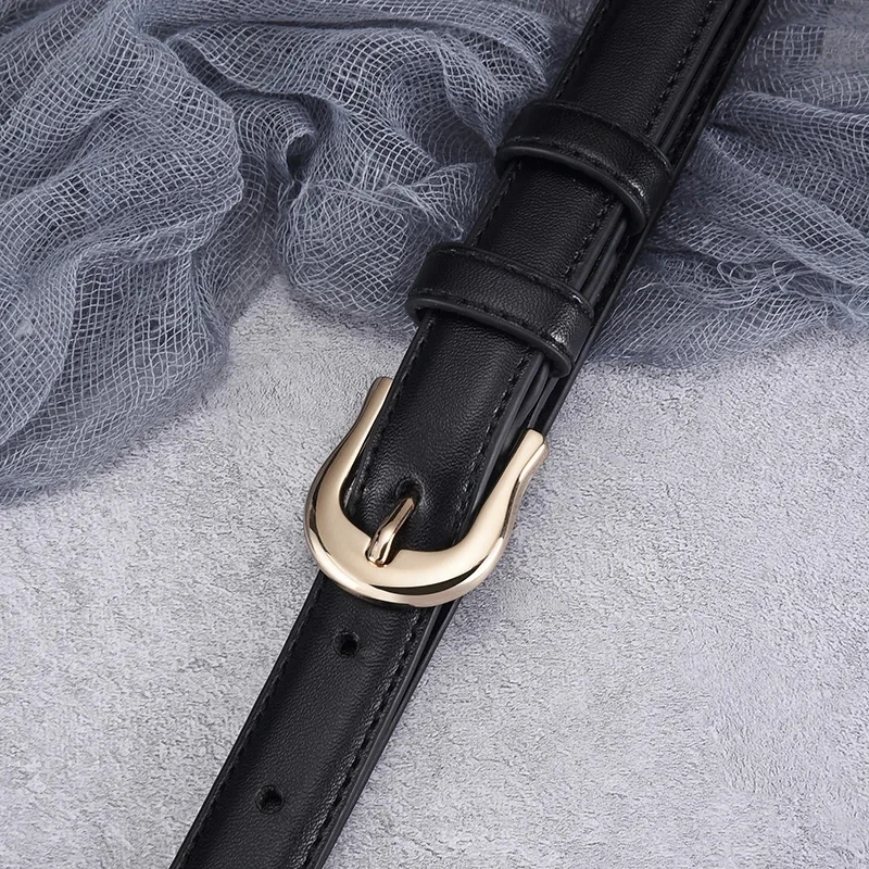 1pc Women's Belt Fashion Simple Versatile Thin Belt Authentic High Grade Trend Soft Belt Paired Western Trousers Jeans Lady Belt