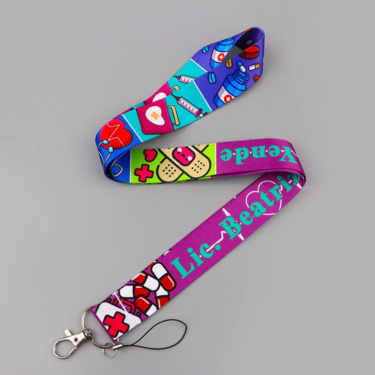 Lustiges Rock-Graffiti Schlüsselband Halsband Schlüsselanhänger Cartoon-Kartenhalter Ausweishalter Handy-Umhängeband Schlüsselring Zubehör Geschenke – Detail 6