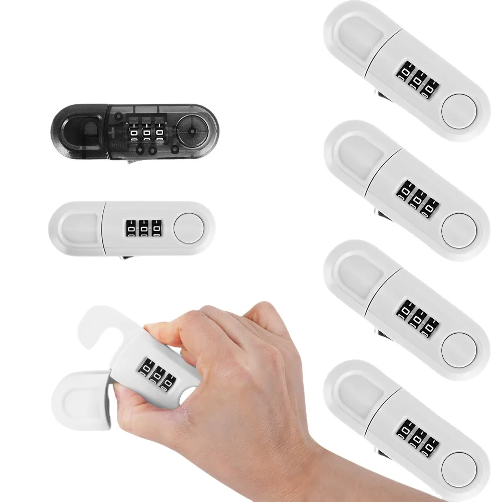 Drawer Password Lock Non Perforated Cabinet Door Safety Lock Double Opening Refrigerator Office Anti-theft Cabinet