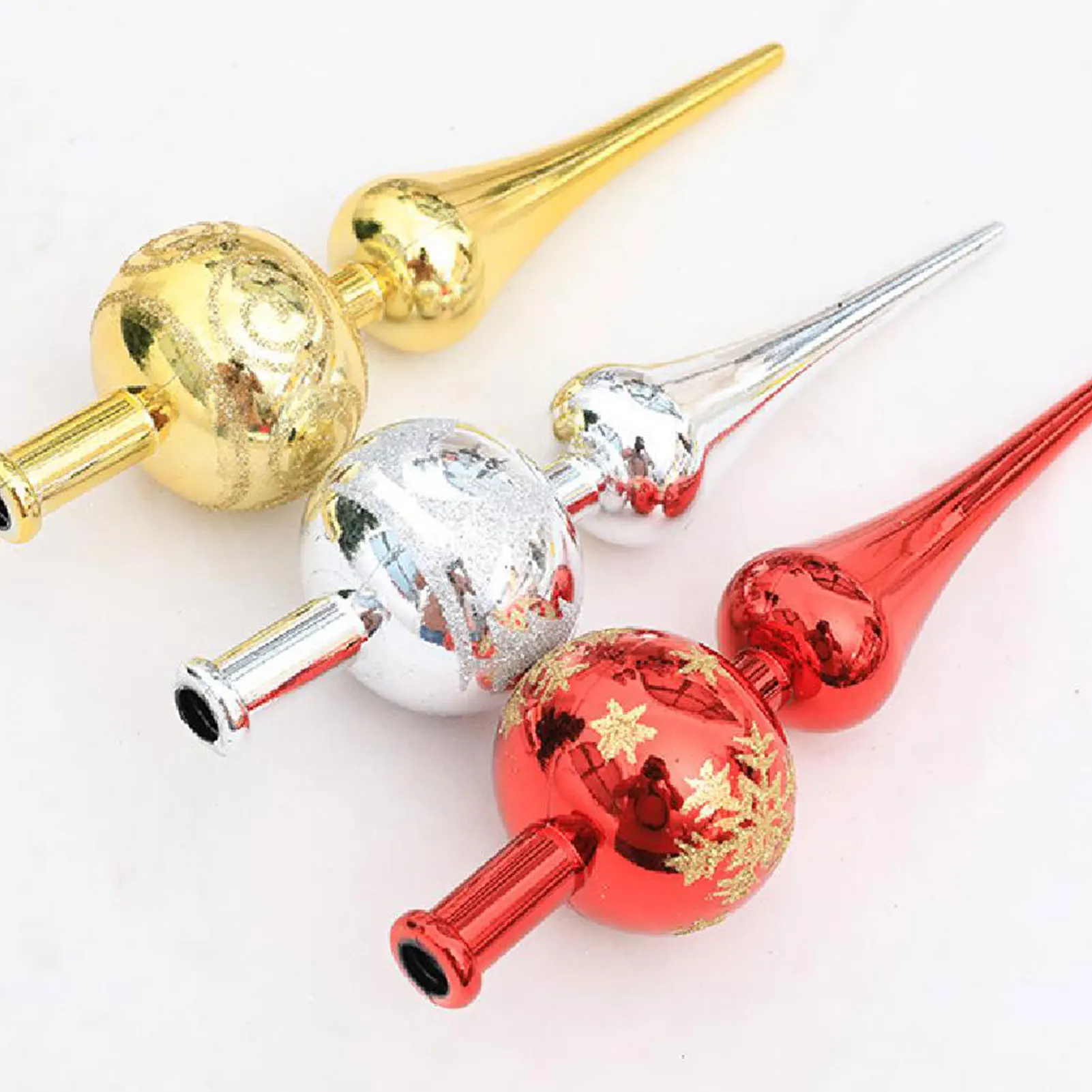 Christmas Tree Topper Gourd Shape Tree Topper Christmas Tree Ornament For Indoor Office Christmas New Year Holiday Tree