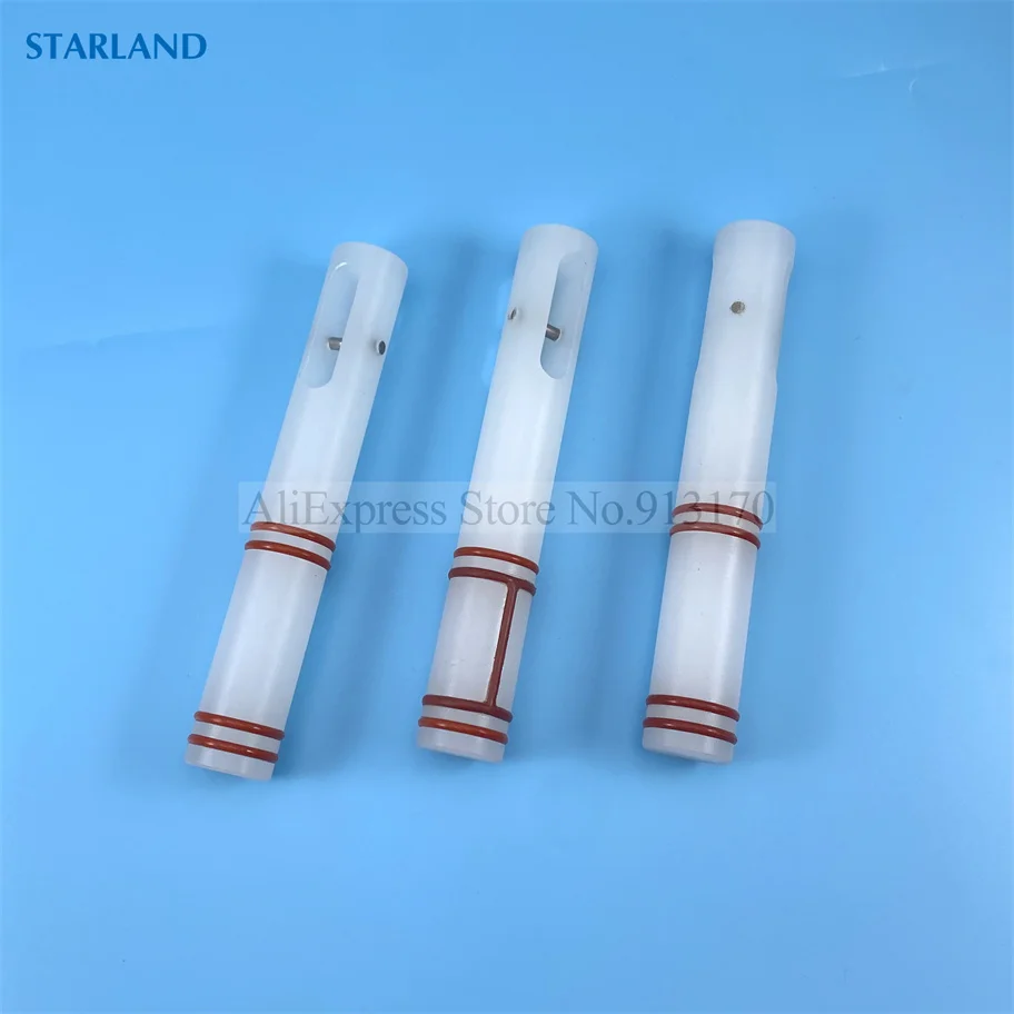 Piston Valve Stems Spare Parts 3 Pieces Valve Rods Of ZM Soft Ice Cream Machines Replacement Fittings With Red Sealing Rings