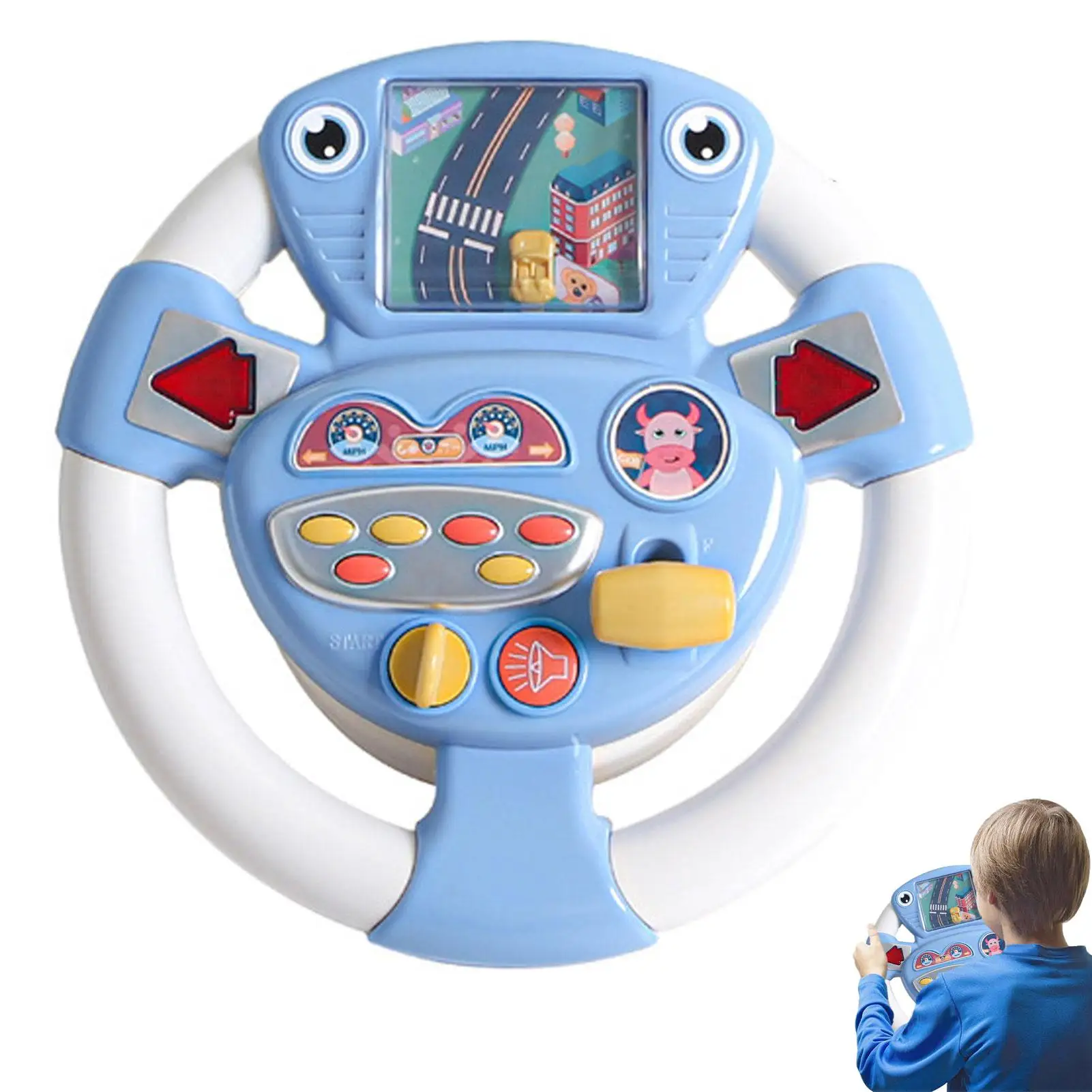 Children Simulation Driving Steering Wheel Toy Baby Driving Toys Car Remote Control Toys Kids Early Education Learning Sound Toy with eletric simulation steering wheel toy light sound baby kids musical educational copilot stroller steering wheel vocal toys