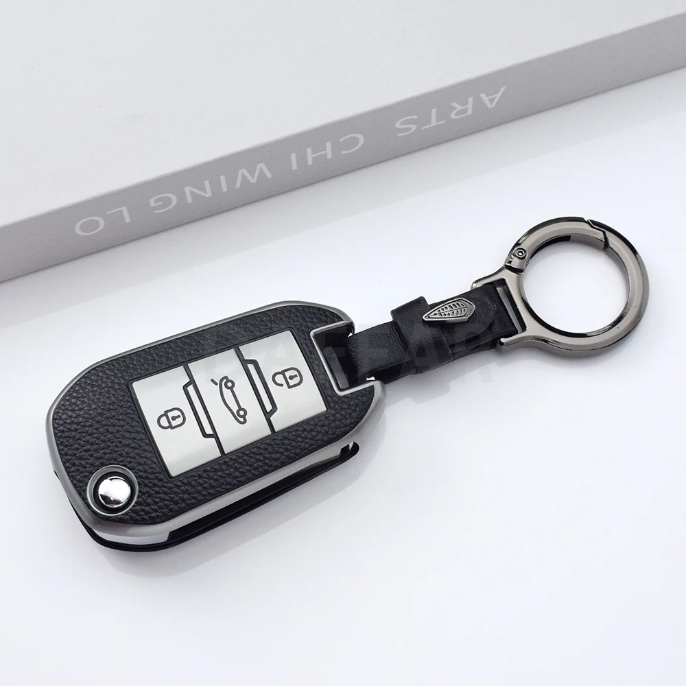 3 버튼 원격 TPU 자동차 열쇠 고리 링 쉘 커버 케이스 홀더 푸조 208 301 308 508 5008 3008 For Citroen 2010 2021 2023