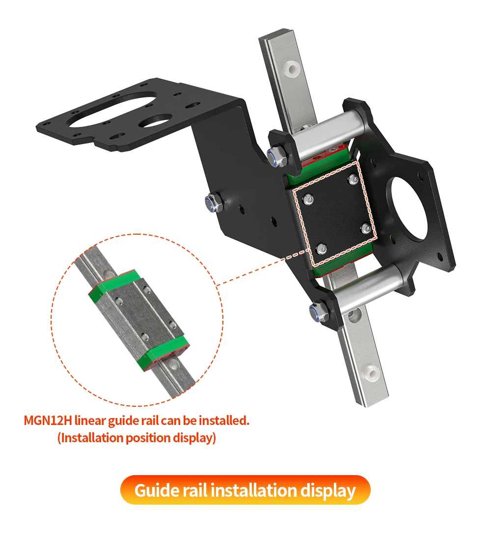 parafuso de esfera duplo trilho linear guia fixação placa suporte de montagem para pro impressora atualização