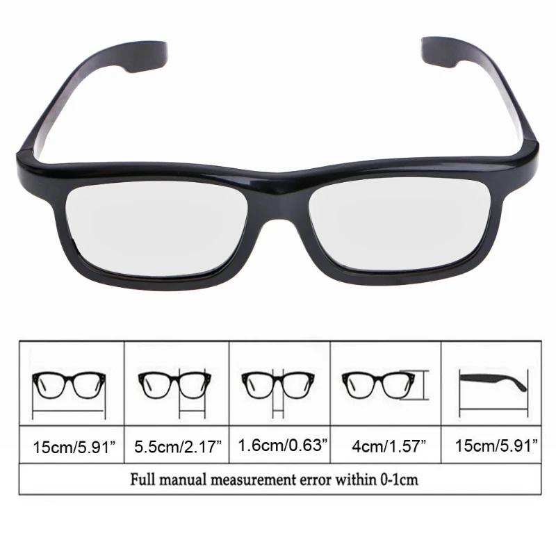 Lunettes stéréo 3D passives polarisées circulaires, Black COMPANY 3 pour TV, Real D, Cinémas