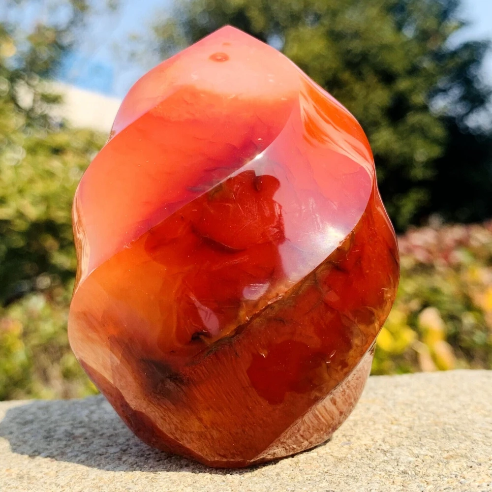 

Natural Red Agate Torch Crystal Flame Carnelian Quartz Gemstone Free Form Fire Crystals Healing Reiki Meditation Stone