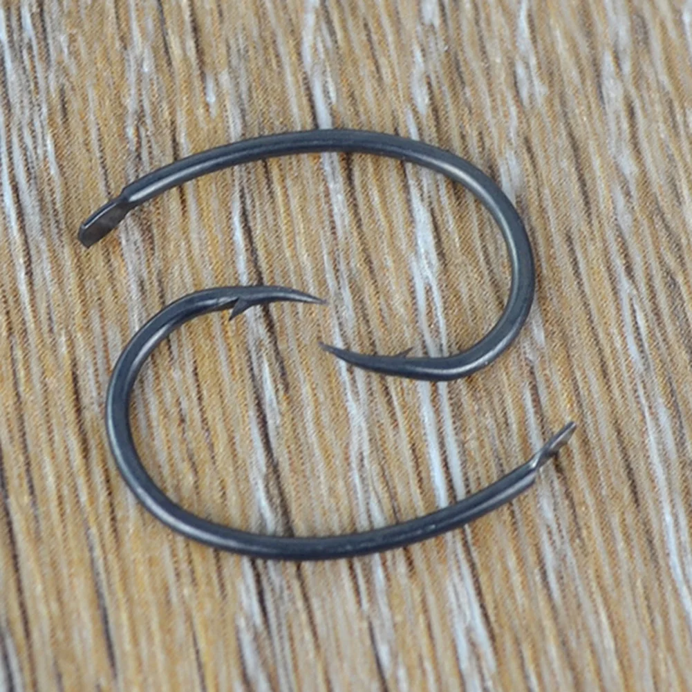 50pcs Carp Fishing Hooks 2/4/6/8/10/12 Carp Rigs Micro Barb Hook PTFE Coating High Carbon Steel