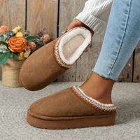 Simple, Fashionable and Versatile Light-Colored Women's Home Indoor and Outdoor Plush Soft Slippers 1