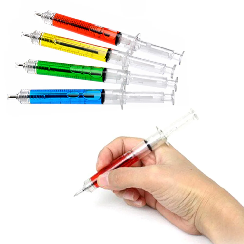 

24 Pcs Office and Supplies Ballpoint Pen Creative Syringe Home Needle Shaped Office+supplies