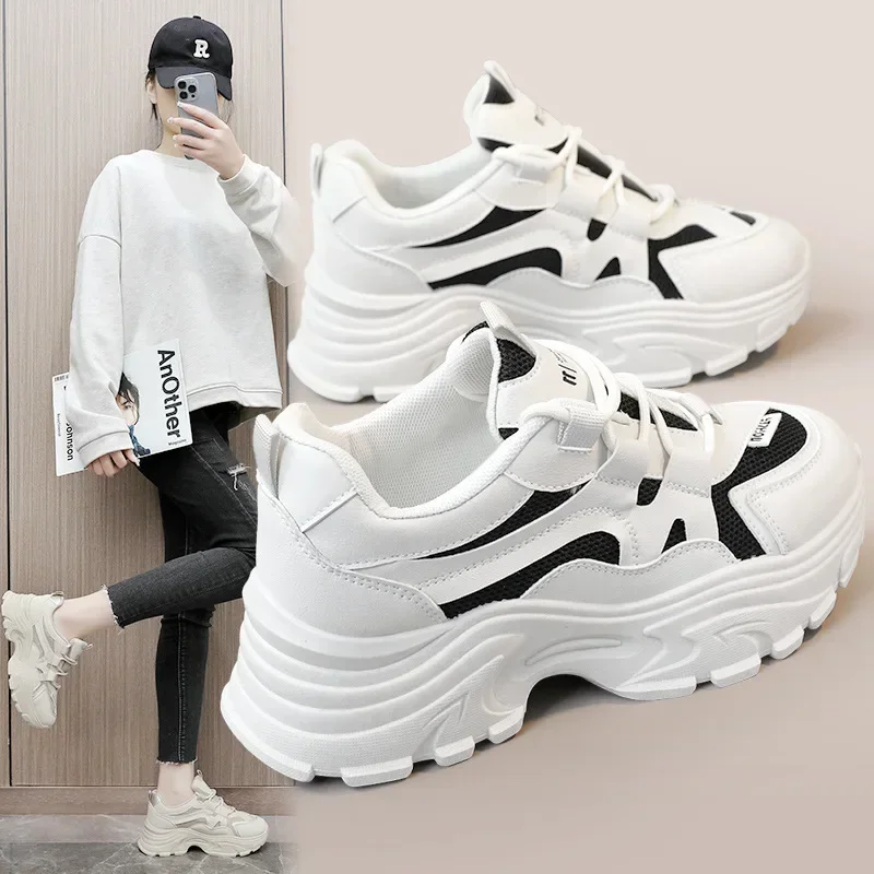 

New 2024 Spring/Summer Popular Dad Shoes Women's Shoes Breathable Mesh Thick Sole Heightening Women's Shoes sneakers