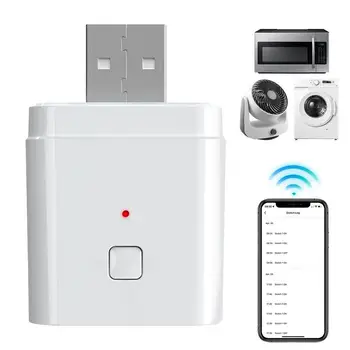 Tu-ya Smart WiFi Micros USB Adaptor Switch 5V Mini USB Power Adaptor S-mart Life Control Works with A-lexa Google Yandexalice 1