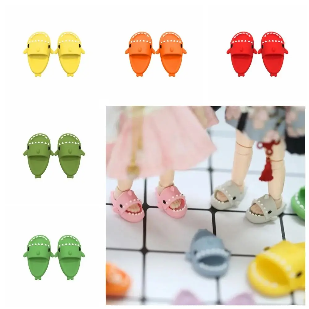 Round Toe Ob11 Doll Shark Slippers Shark Shape Slippers BJD12 Doll Shoes Cute Plastic OB11 Shark Shoes For Ob11 1/12 Bjd Doll