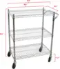 Oceanstar 3-Tier Heavy Duty All-Purpose Utility Cart, Chrome 3