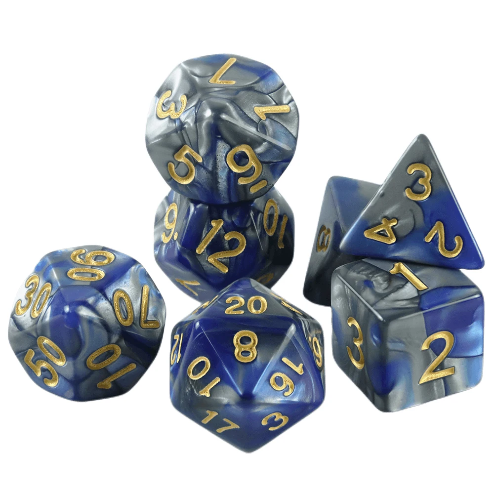 7pcs DND Polyhedral Dice Double-color Dice with A Bag for Board Game DND RPG Role Playing Game Accessories S396783a0c87948cb9d535c047a3b429aH