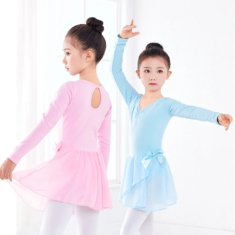

Ballet Dress Gymnastics Leotards for Girls Kids Ballet Dance Costumes Short/Long Sleeve Dancewear Child Training Dress for Stage
