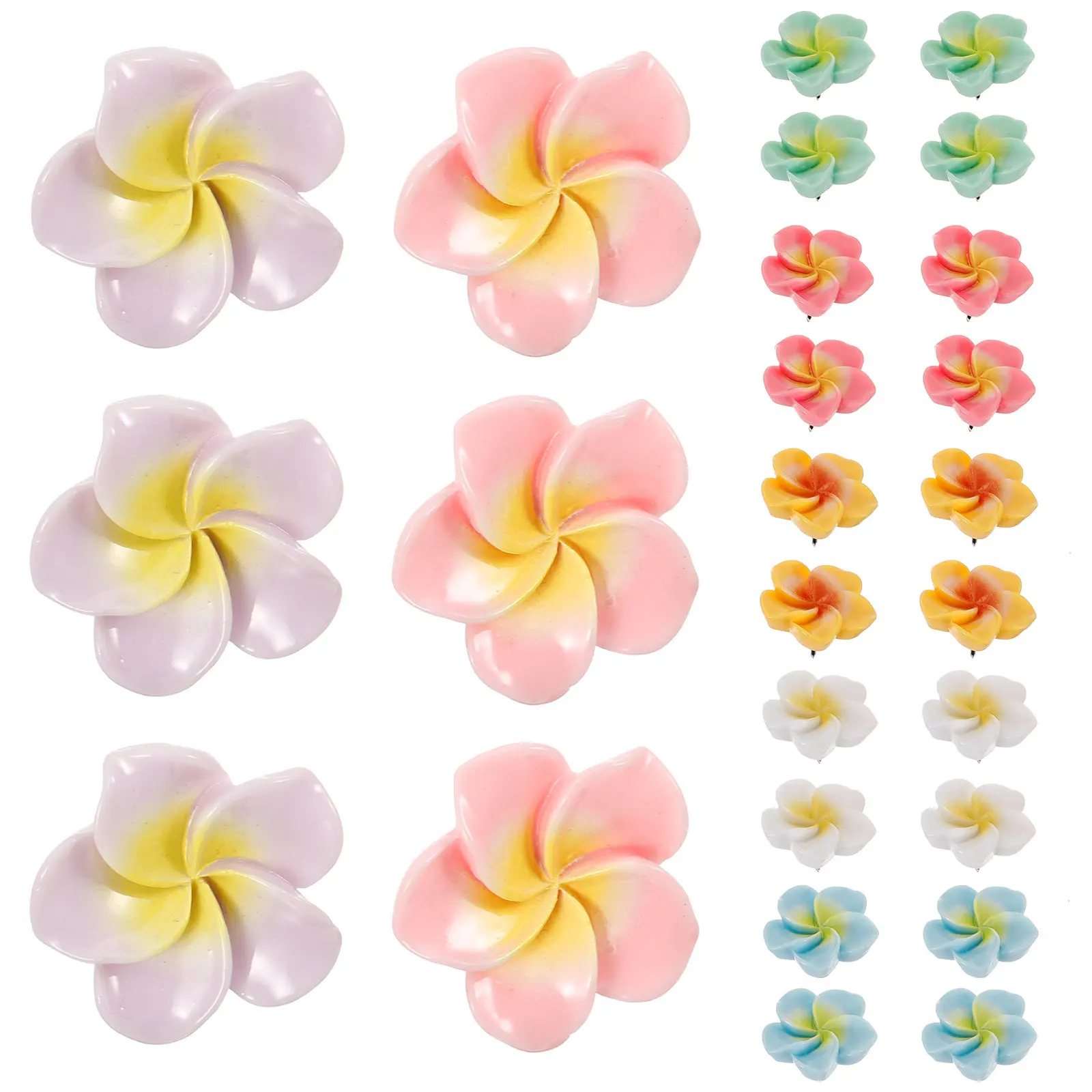 21Pcs 귀여운 꽃 푸시 핀 코르크 보드 여행 사진 디스플레이 지리 교육 책상용 경량 내마모성 엄지핀