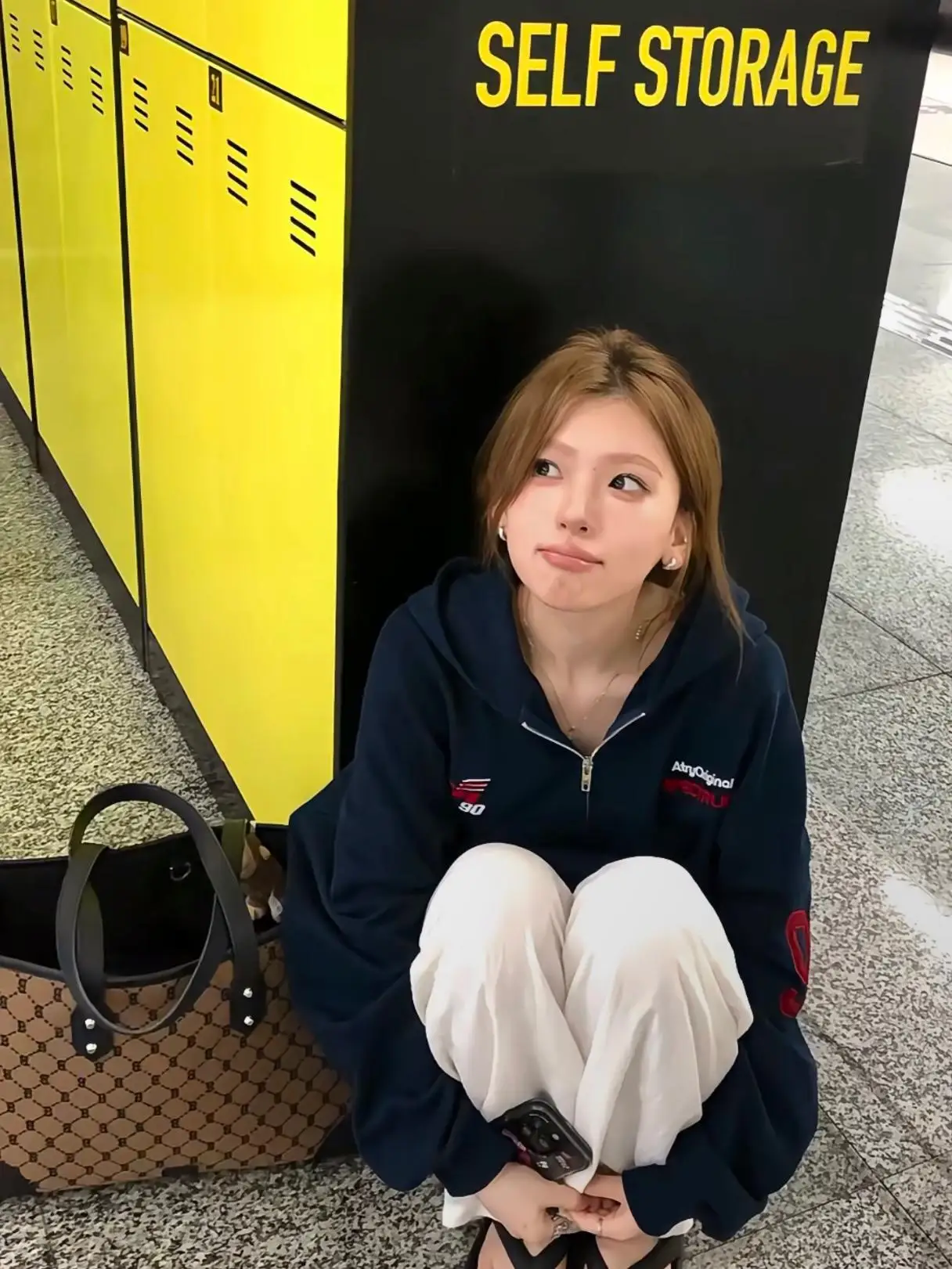 Retro Embroidered Hoodie Women's Loose Fit Spring Autumn Street Sle Spor Oversize Jaet Cotton Long Sve Commute Friendly