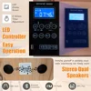 Indoor Far Infrared Sauna Room, Low EMF 5 Heating Panels 1400W Infrared Therapy with Bluetooth Speakers LED Lamp 1 Person Spa 2