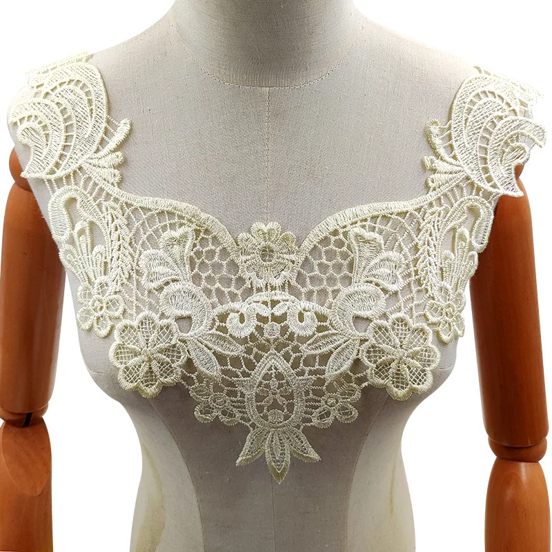 Water-soluble Lace Collar Embroidery Polyester Light Silk Fake Collar Fashion Elegant Hollow Corsage Collar Flower DIY Clothing