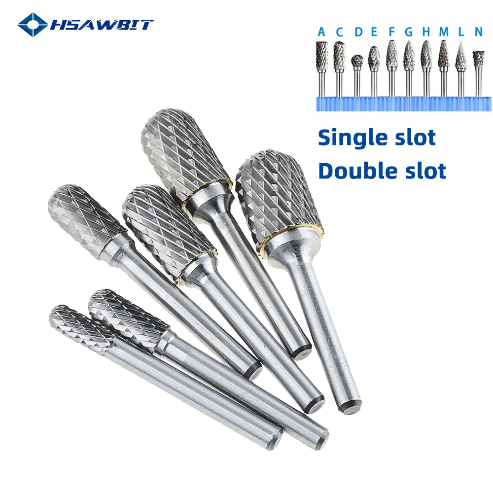 

A B C D E F G H M Type Head Tungsten Carbide Rotary File Tool Point Burr Grinder Abrasive Tools Drill Milling Carving Bit Tools