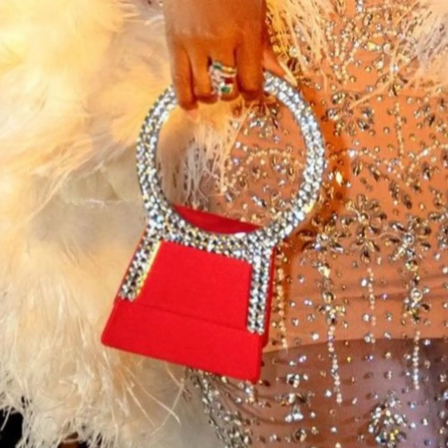 Handle Rhinestones Evening bag silver Crystal handmade Bags for Women Purses and Handbags Luxury Designer banquet bag