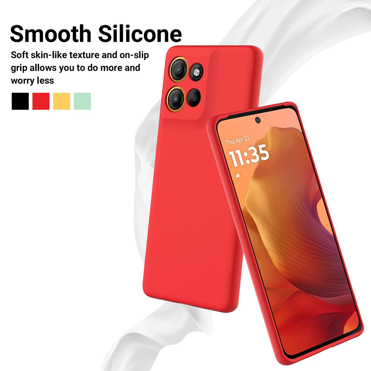 Silicone Soft Skin-Feel Anti-Fall Lanyard Phone Case with Shockproof Bumper