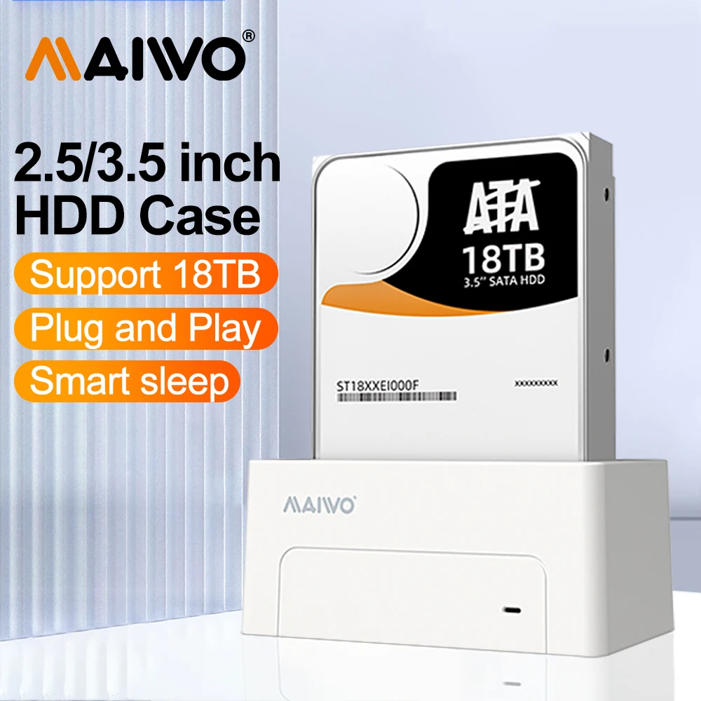 Maiwo Hdd Docking Station Sata A Usb 3.0 Adattatore Per 2.5 3.5 Ssd Disk Case Hdd Box Dock Hard Drive Enclosure Docking Station