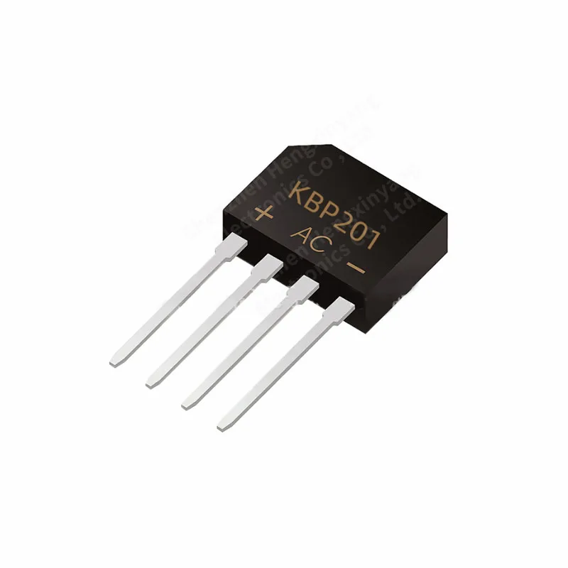 10PCS KBP201 KBP Package Straight Plug Rectifier Bridge Stack 2A 100V