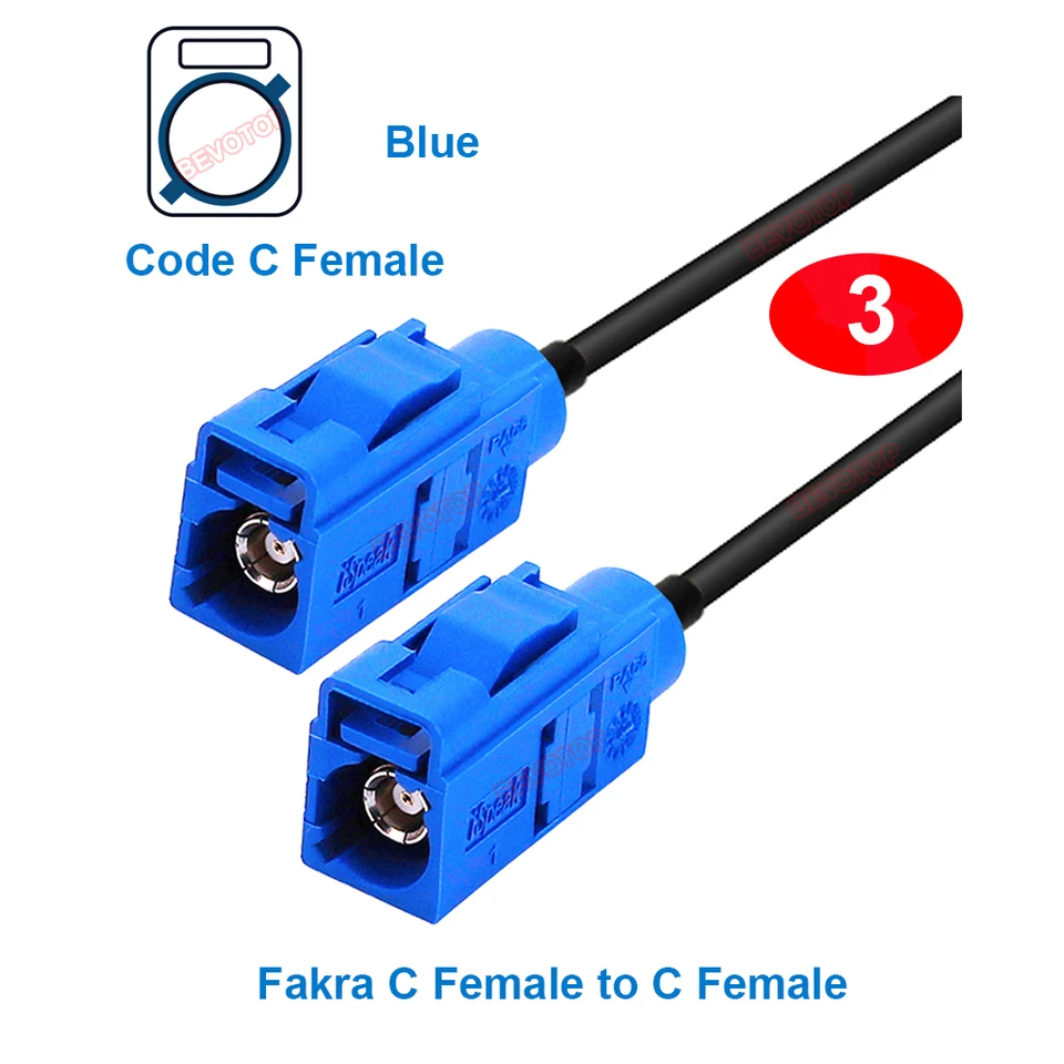 Vecys Cavo Adattatore Fakra C Maschio A SMA Maschio Per Antenna GPS - Lunghezza 15 Cm, RG174, Per DVR Auto E Moduli GPS