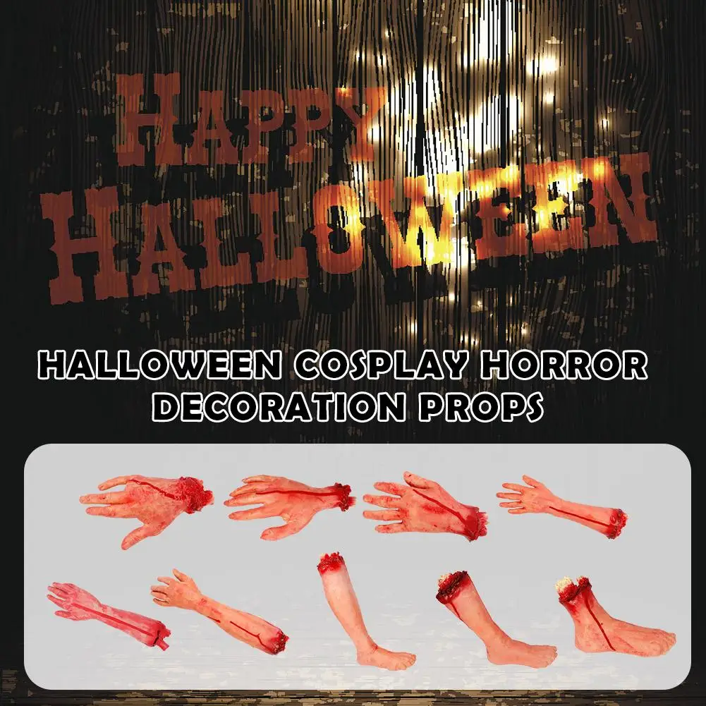 Halloween Horror Fake Severed Hand Zombie Hand Broken Hands And Feet Horror Decorative Props Haunted House Decoration