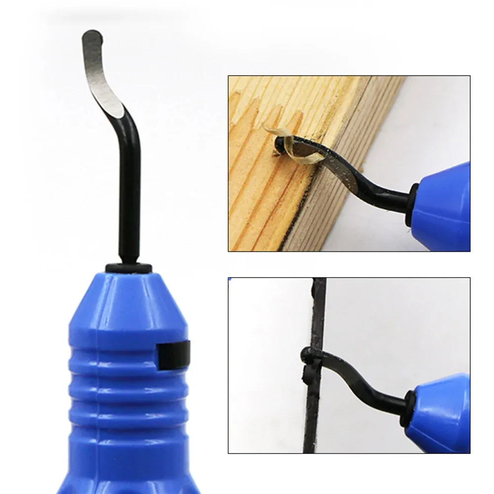 블레이드 고속도강 디버링 공구 세트 (금속, 레진, 3D 프린팅 플라스틱 모서리, PVC, 구리 파이프용) - 360도 회전 헤드