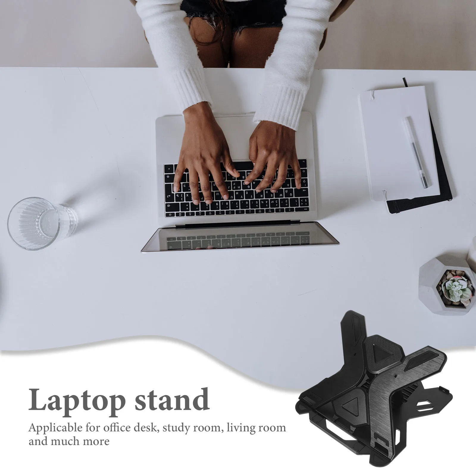 조정 가능한 컴퓨터 폰 스탠드 두꺼운 베이스가 있는 책상용 헤비 듀티 노트북 스탠드 매끄러운 가장자리 긁힘 방지 데스크탑 정리대