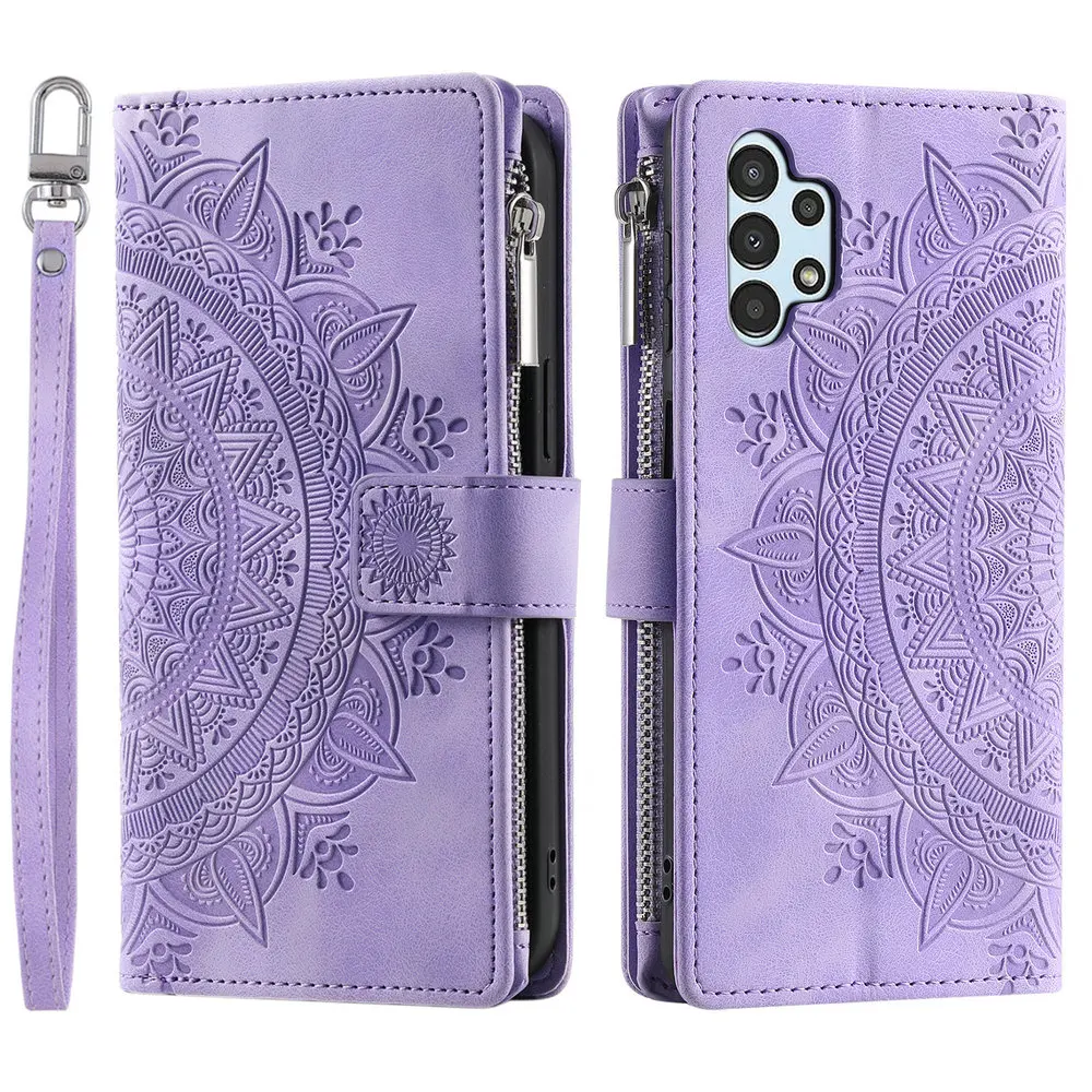 Zipper Crossbody Wallet Leather Coque for Samsung Galaxy A53 Case Phone Samsung A 53 A73 A33 A23 A13 33 73 13 4G 5G Book Cover 4