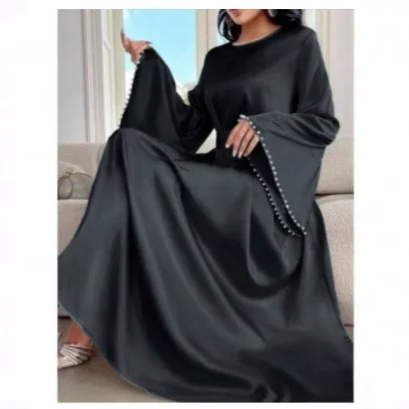 Exquisite Elegant Beaded Dress Muslim Dubai Middle East Turkey Dubai Beautiful Abaya Women's Fashion Muslim Set Origin China - Image 2