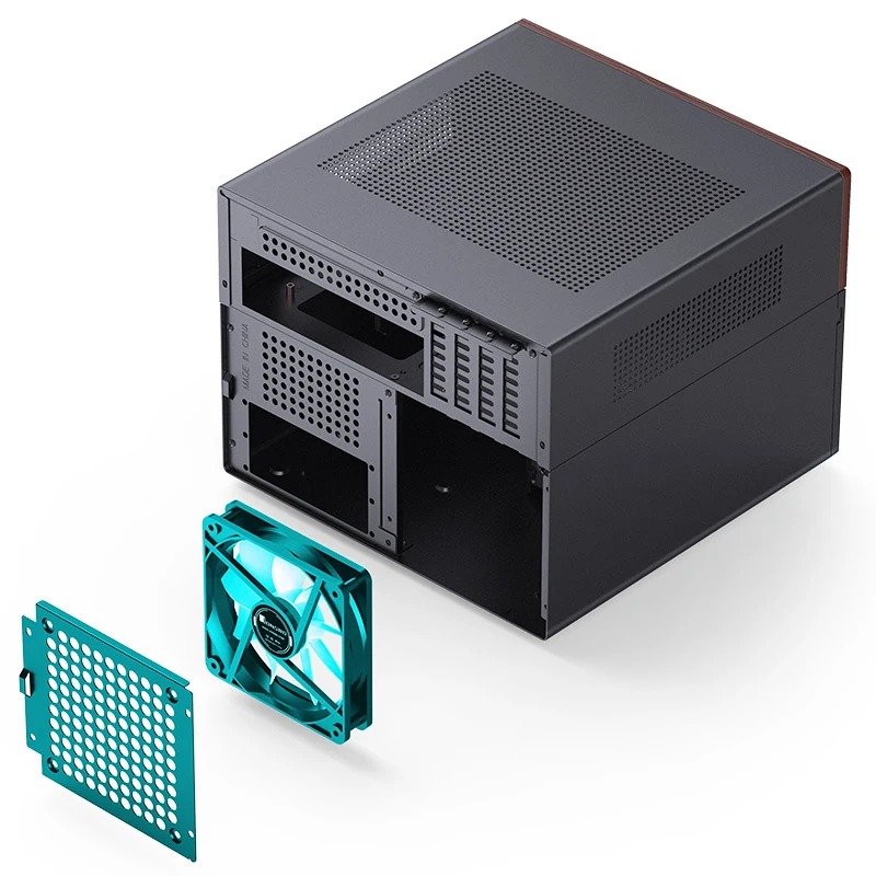 JONSBO N4 Mini NAS Case M-ATX Motherboard SFX Power 6 Large and 2 Small Hard Disk Bit 120mm*1 Fan Home Office Server PC Chassis