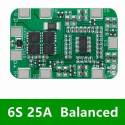 Enhanced 6-Pack Li-ion Battery Protection Board with Balanced Charging (6S 25A  Balanced)