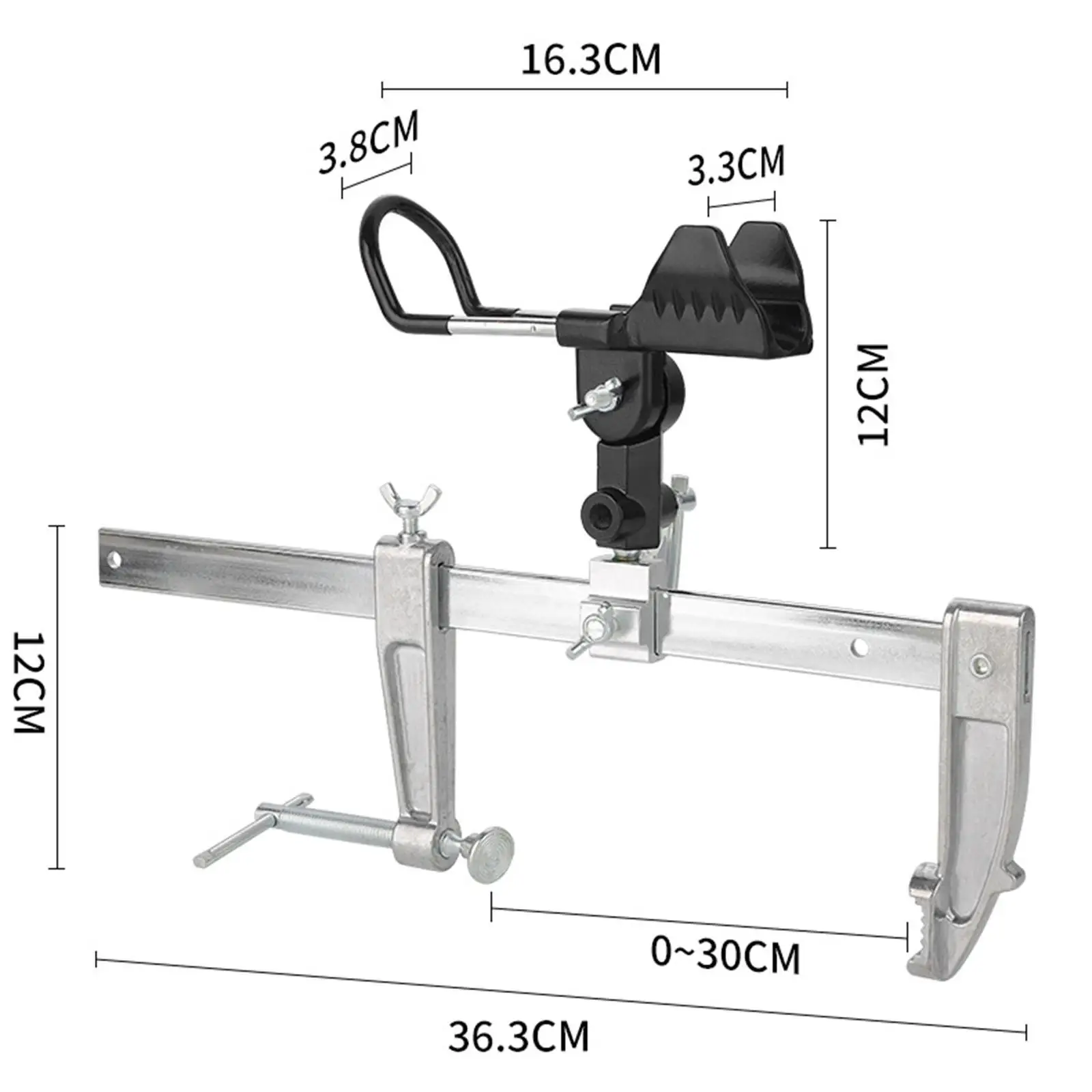 Fishing Rod Stand Practical Large Clamp Sturdy Easy Installation Fishing Device for Ice Freshwater Saltwater Canoe Dock fishing rod support