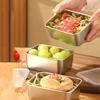 Outdoor Sealed Stainless Steel Fresh Keeping Storage Box Lunch Box Bento Storage Boxes Refrigerator Fresh-Keeping Food Containe 4