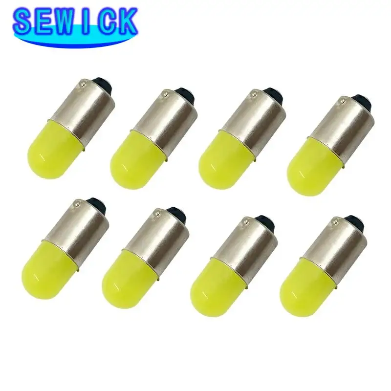 200Pcs BA9S T11 T4W T5 1895 233 슈퍼 밝은 라운드 3D COB LED 흰색 자동차 번호판 빛 자동 인테리어 도어 램프 마커 전구