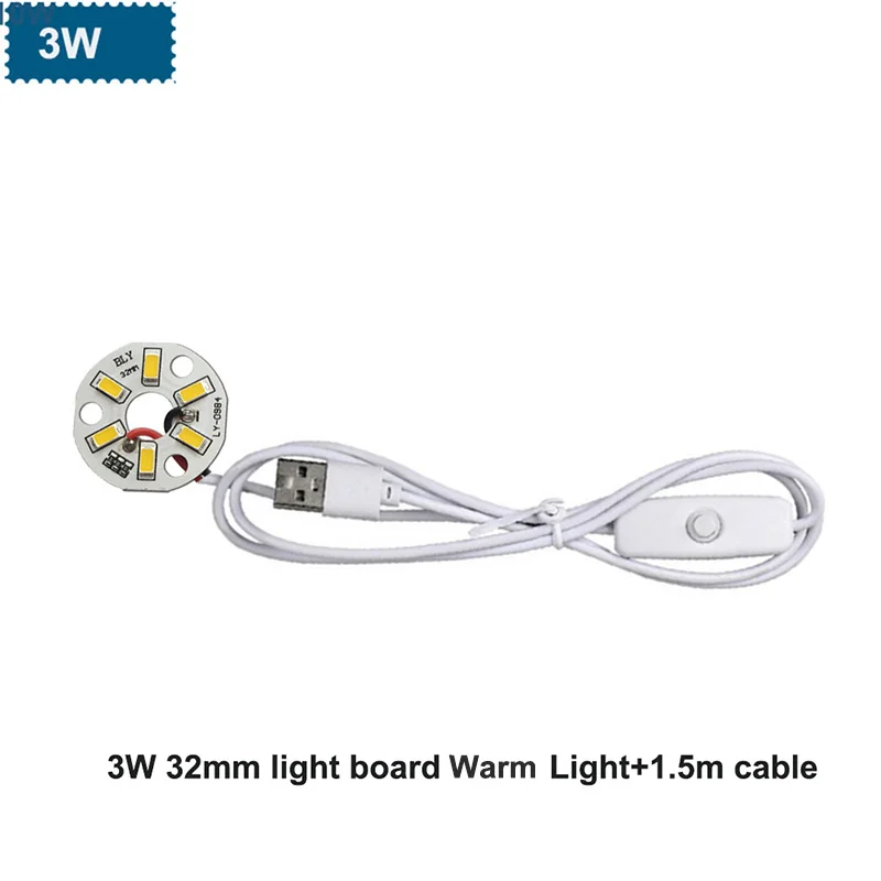 Warm White DC5V 3W USB LED Lights led light desk lamp night light book light 5730 chip single/3 color Reading Night Light Desk Book tablet Lamp Switch power cable Dimmable