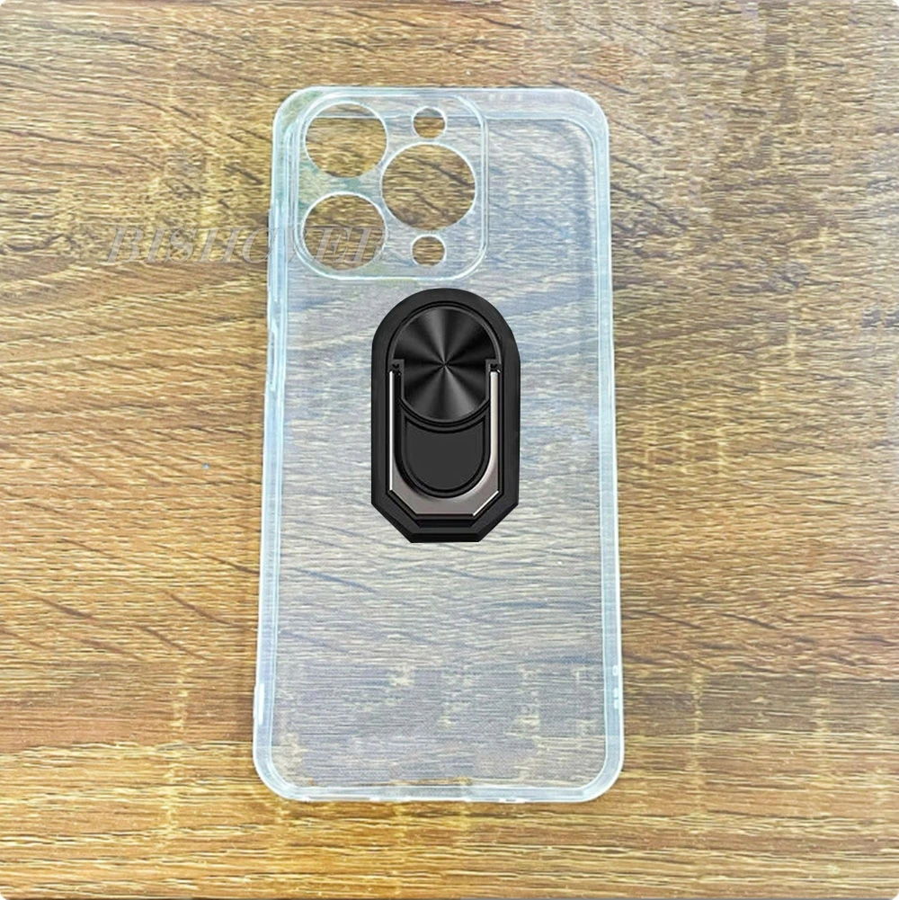 Enhanced Back Ring Holder Phone Case with TPU Soft Silicone Cover